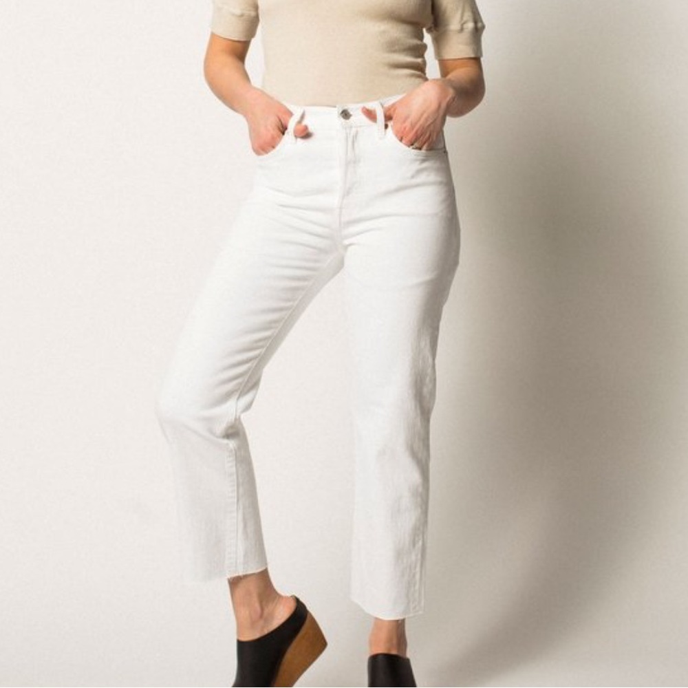 Levi’s Wedgie Straight High Rise Raw Hem Jeans